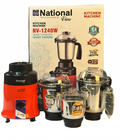🍳 National View NV-1240W কিচেন মেশিন | ⚡1200W শক্তিশালী মোটর | 🥣 ৩ জার মিক্সার গ্রাইন্ডার
